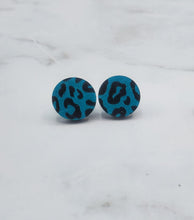 Load image into Gallery viewer, Turquoise Leopard Earrings
