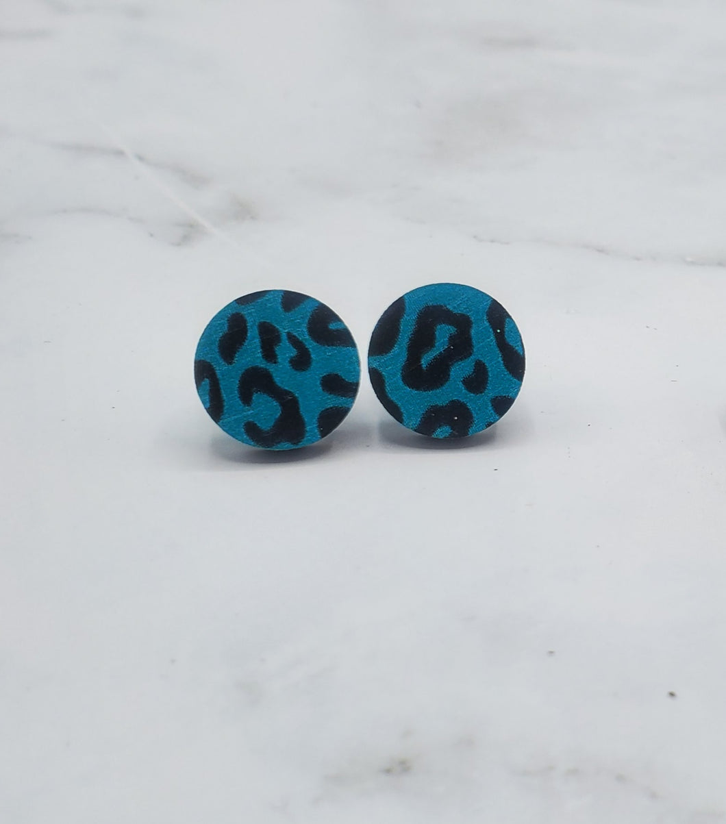 Turquoise Leopard Earrings