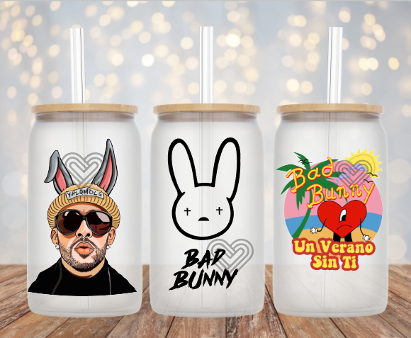 Bunny Frosted Glass Tumblers